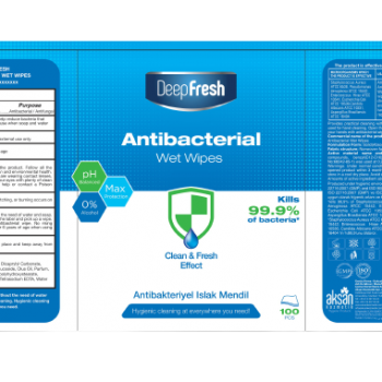 100 Pack Deep Fresh Antibacterial Wet Wipes
